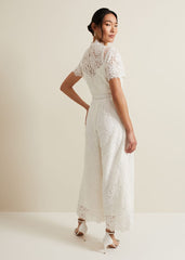 Amaliah Lace Jumpsuit - Ivory