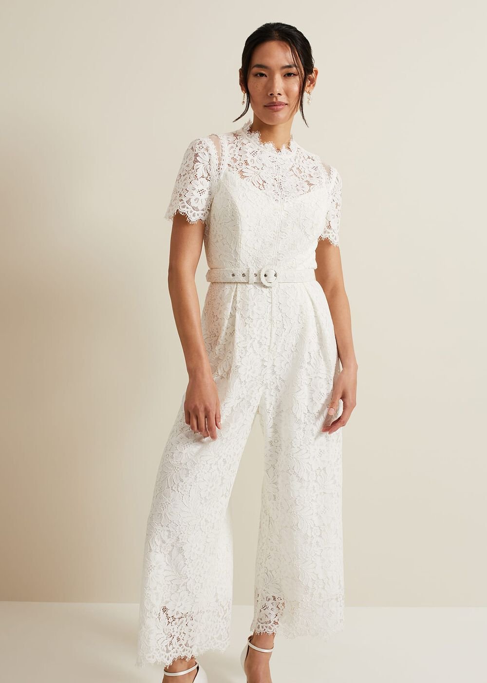 Amaliah Lace Jumpsuit - Ivory