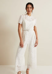 Amaliah Lace Jumpsuit - Ivory