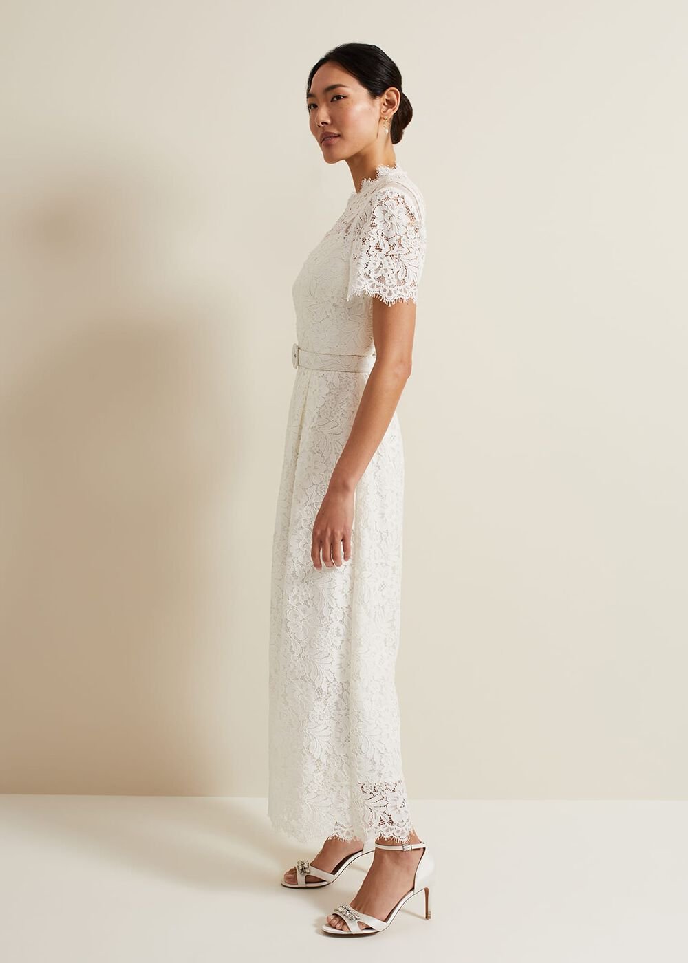 Amaliah Lace Jumpsuit - Ivory