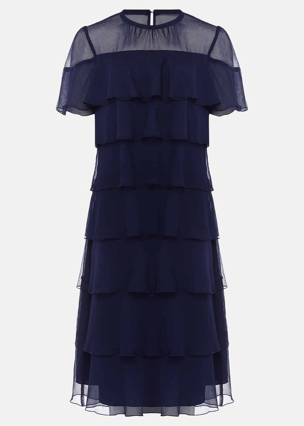 Nika Tiered Shift Dress - Navy