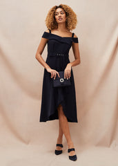 Ashleigh Bardot Dress - Navy