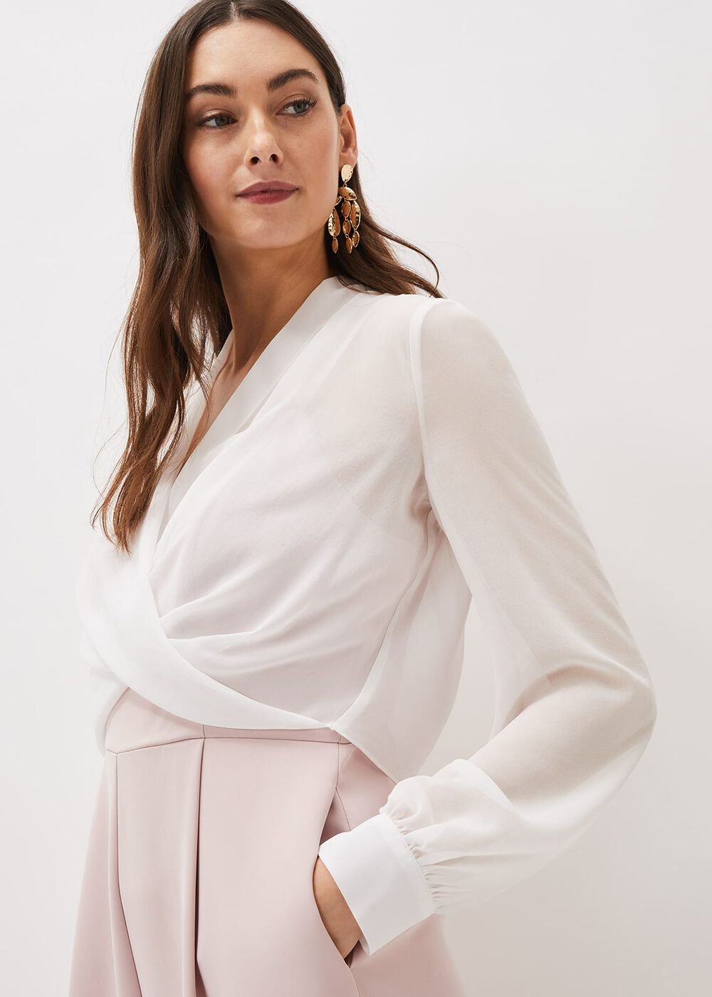 Mindy Wide Leg Jumpsuit - Ivory/Antique Rose