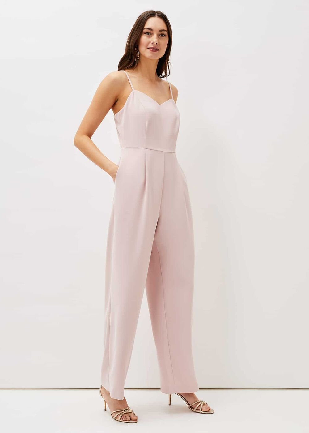 Mindy Wide Leg Jumpsuit - Ivory/Antique Rose