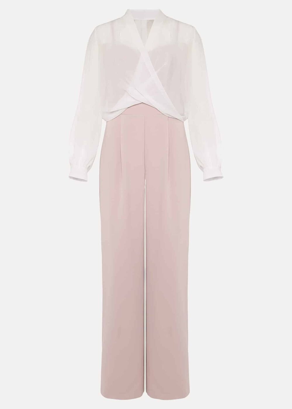 Mindy Wide Leg Jumpsuit - Ivory/Antique Rose