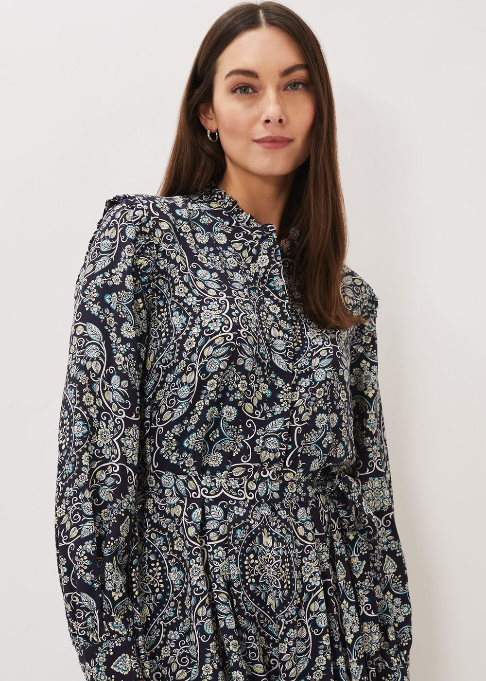 Polly Paisley Print Midi Dress - Multi-Coloured