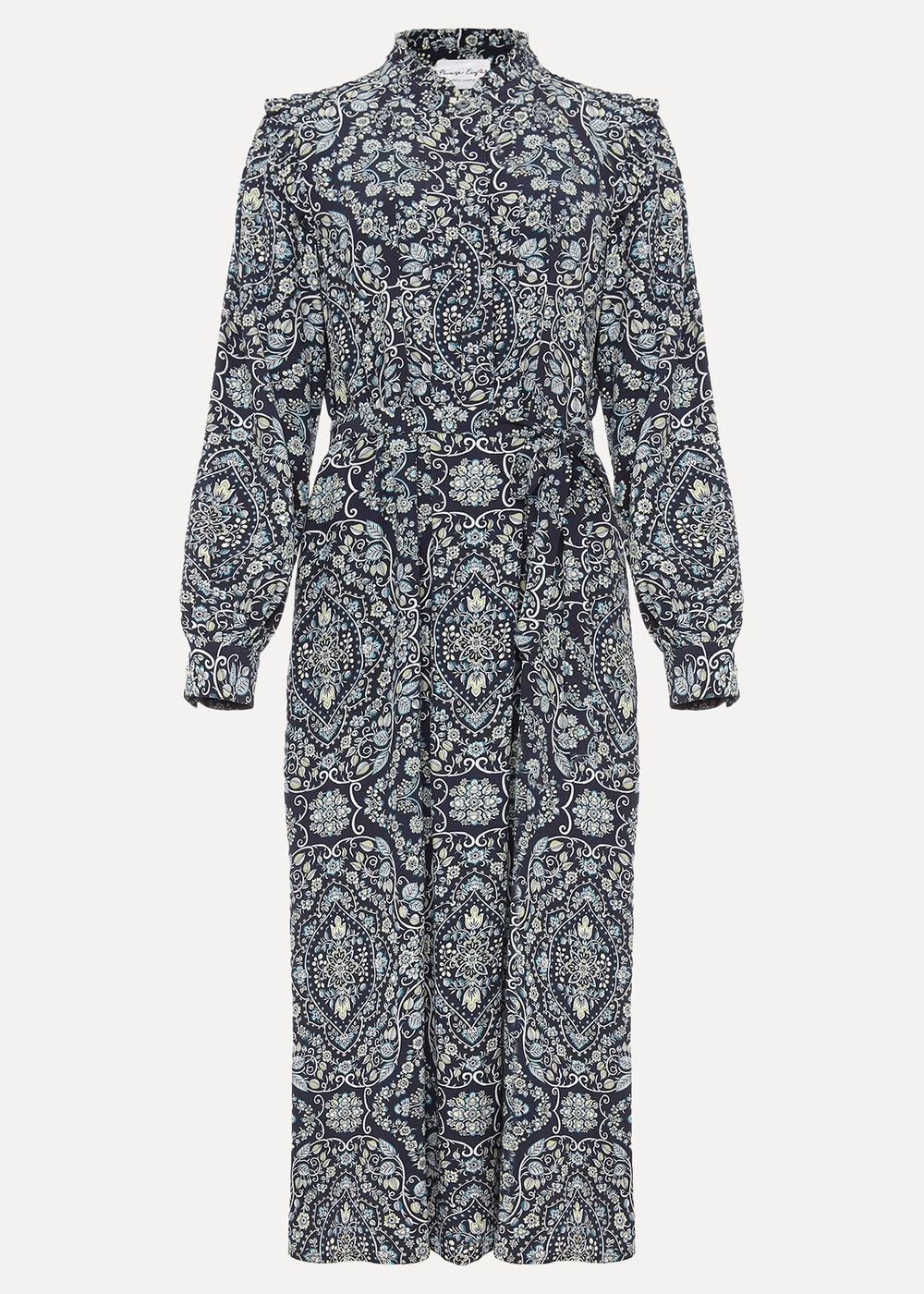 Polly Paisley Print Midi Dress - Multi-Coloured