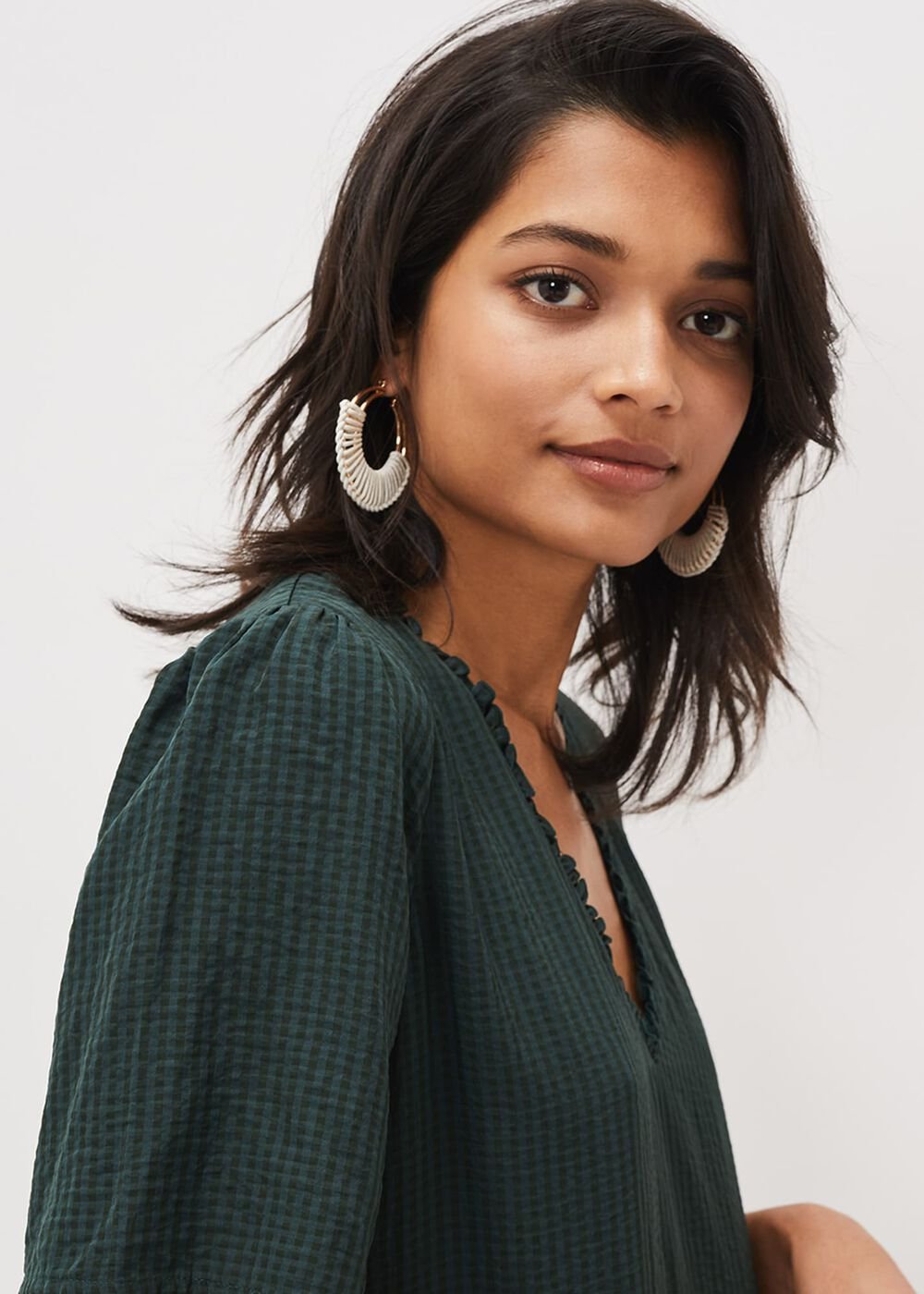 Likita Textured Swing Dress - Green