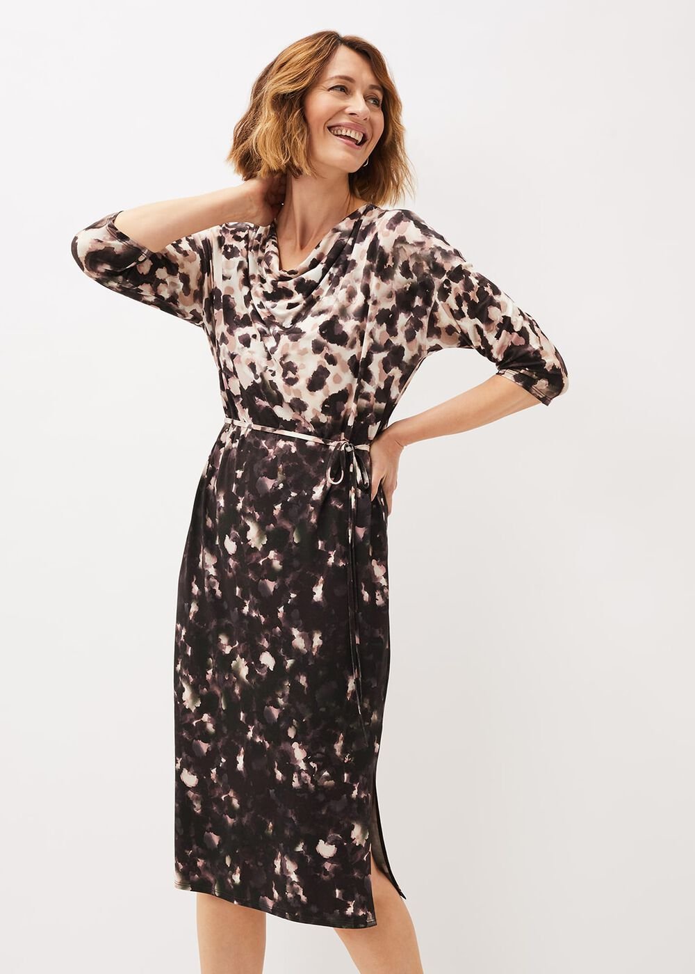 Corrie Abstract Spot Print Dress - Multi-Coloured