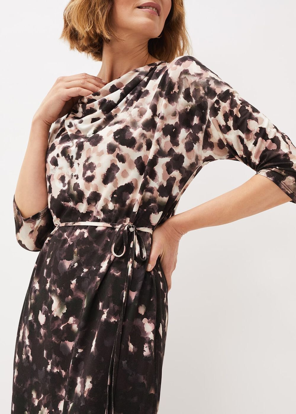 Corrie Abstract Spot Print Dress - Multi-Coloured