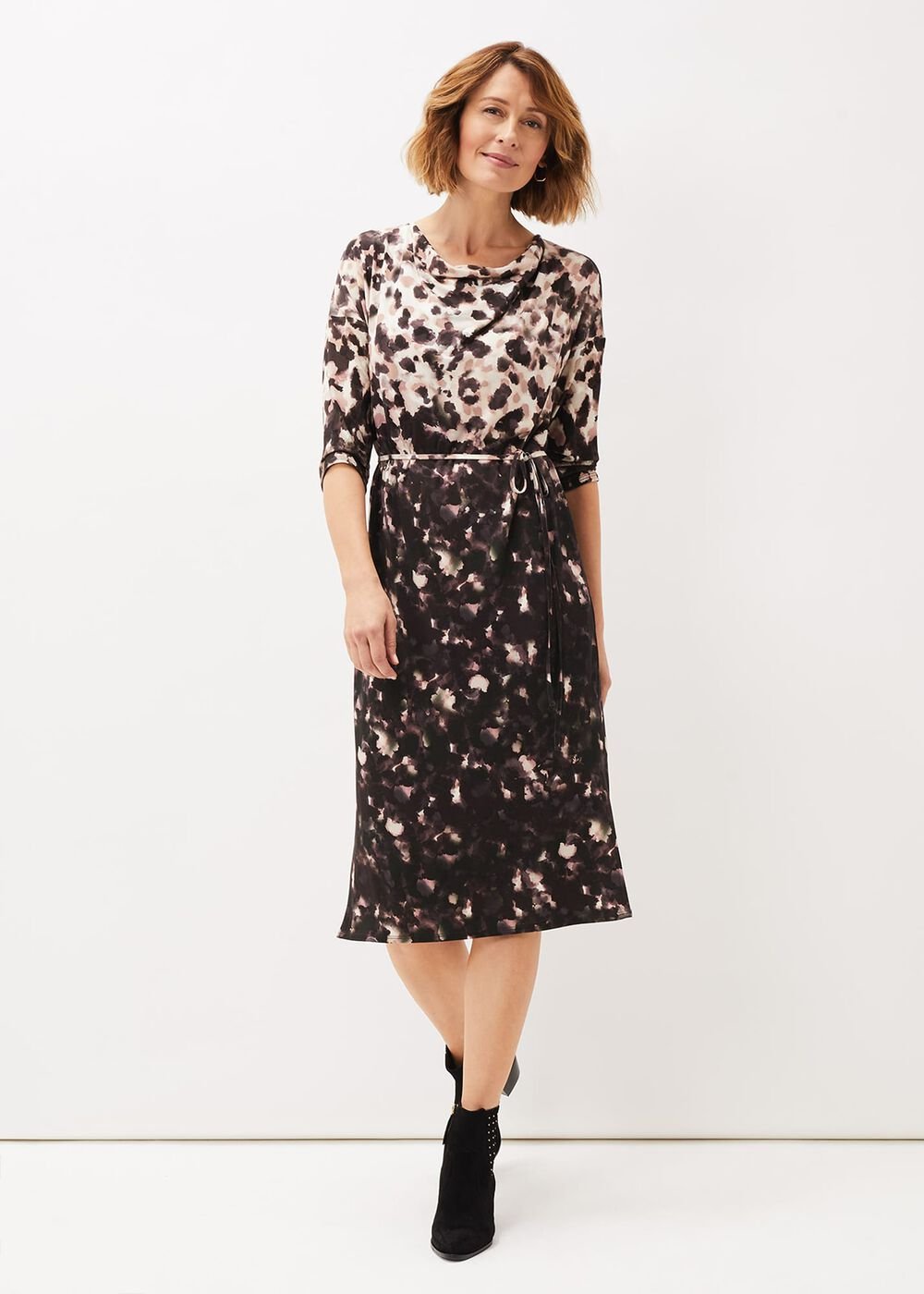 Corrie Abstract Spot Print Dress - Multi-Coloured