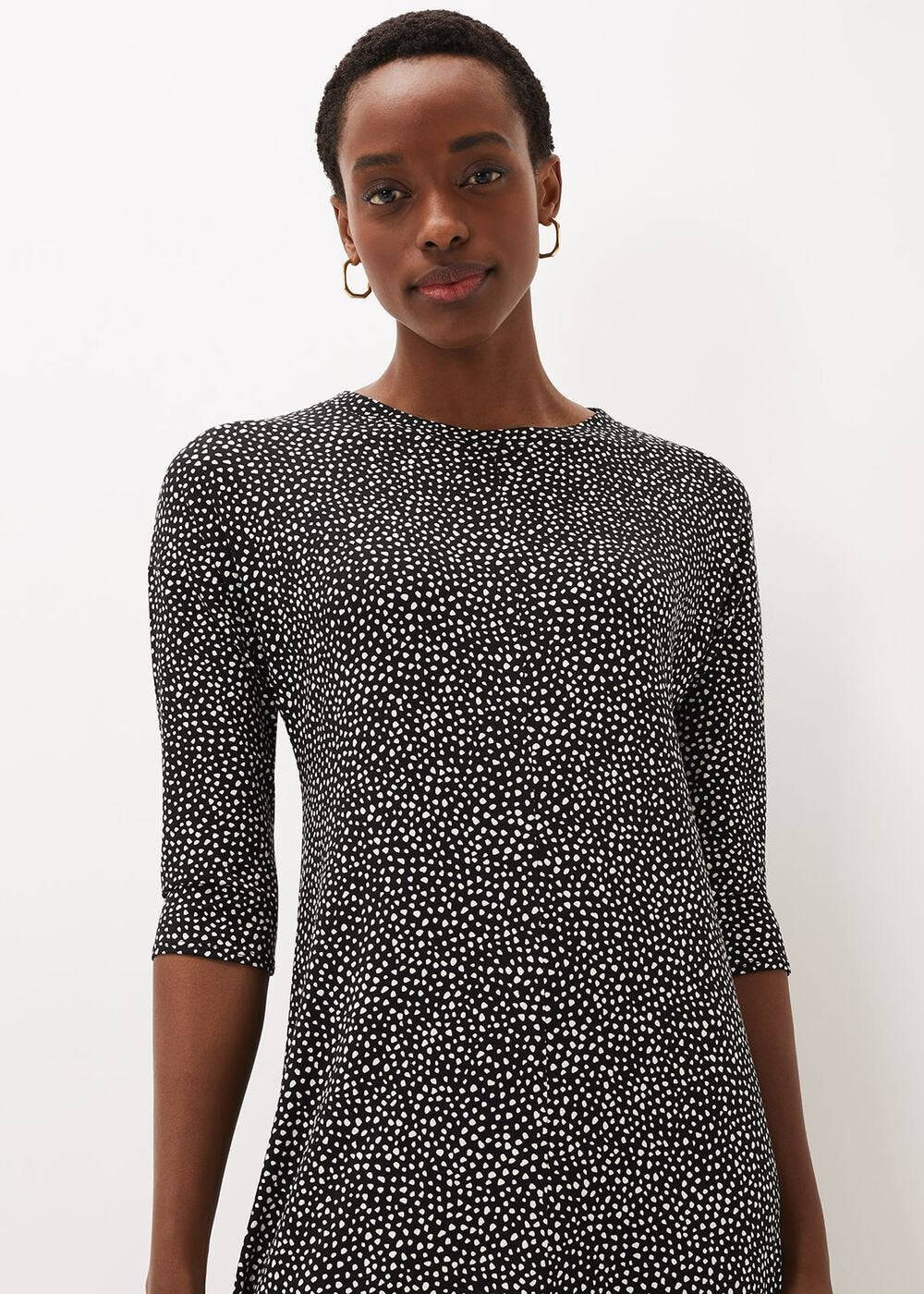 Paris Spot Print Dress - Multi-Coloured