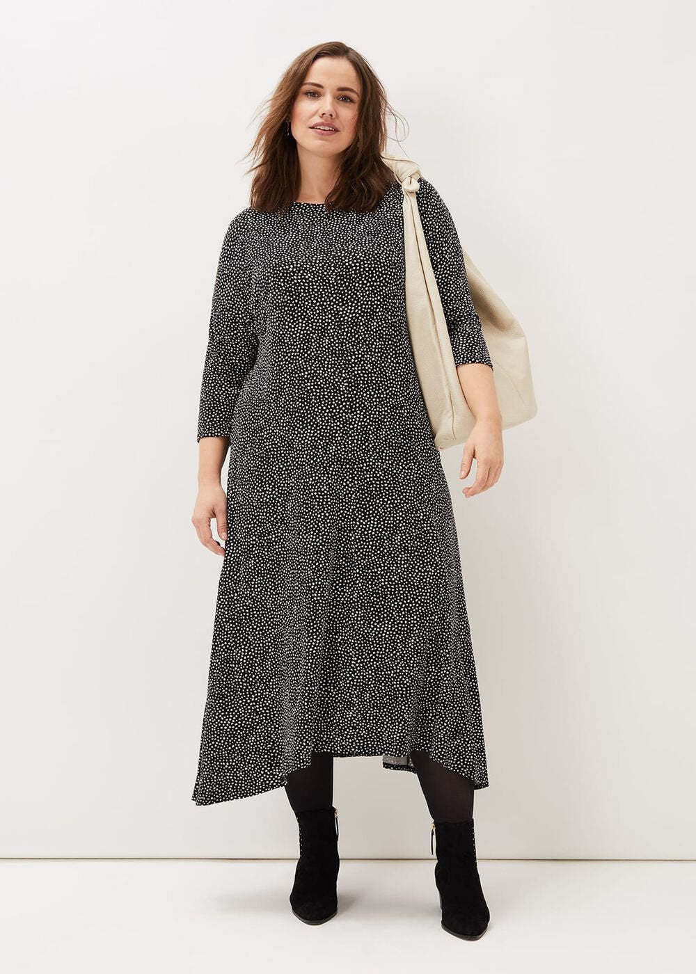 Paris Spot Print Dress - Multi-Coloured