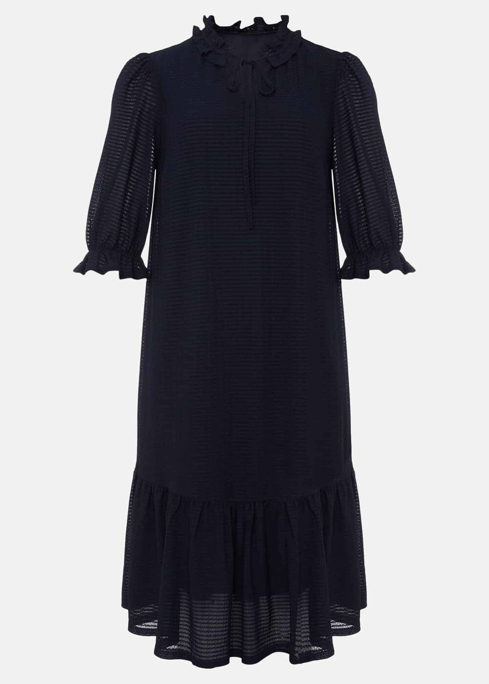 Aerin Textured Swing Dress - Navy