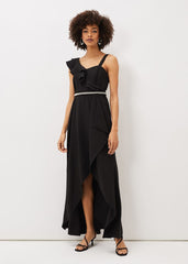 Patsie Elipse Hem Maxi Dress - Black