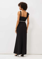 Patsie Elipse Hem Maxi Dress - Black