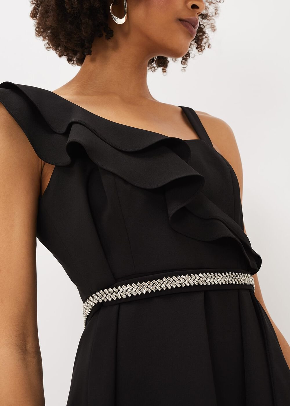 Patsie Elipse Hem Maxi Dress - Black