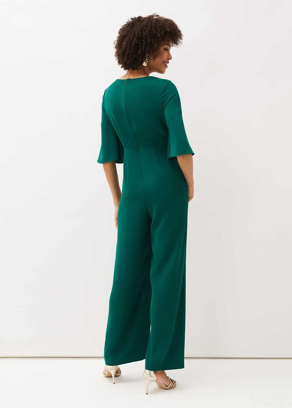 Layla Bow Jumpsuit - Emerald