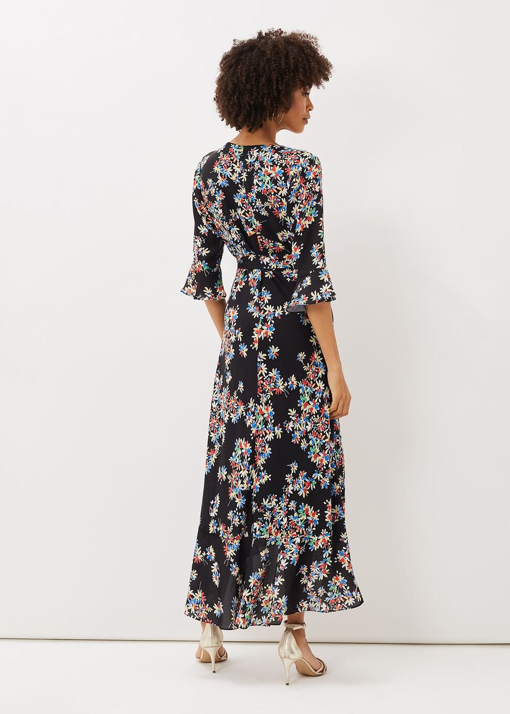 Emmaline Floral Maxi Dress - Black/Multi