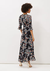Emmaline Floral Maxi Dress - Black/Multi