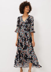 Emmaline Floral Maxi Dress - Black/Multi