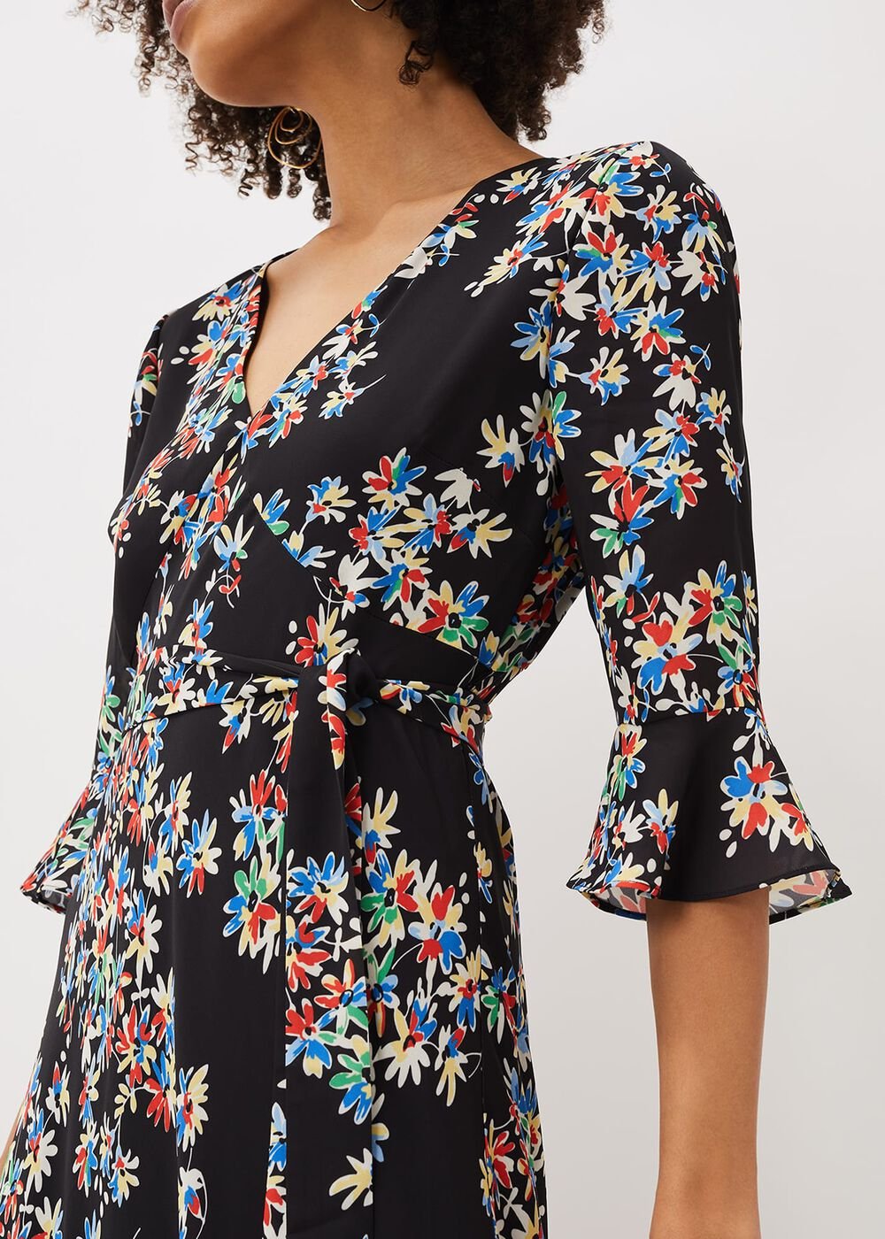 Emmaline Floral Maxi Dress - Black/Multi