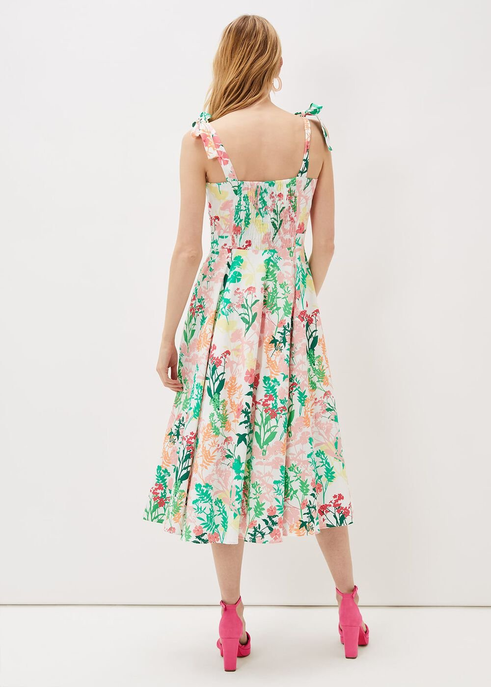 Joyce Printed Fit & Flare Dress - Ivory/Multi