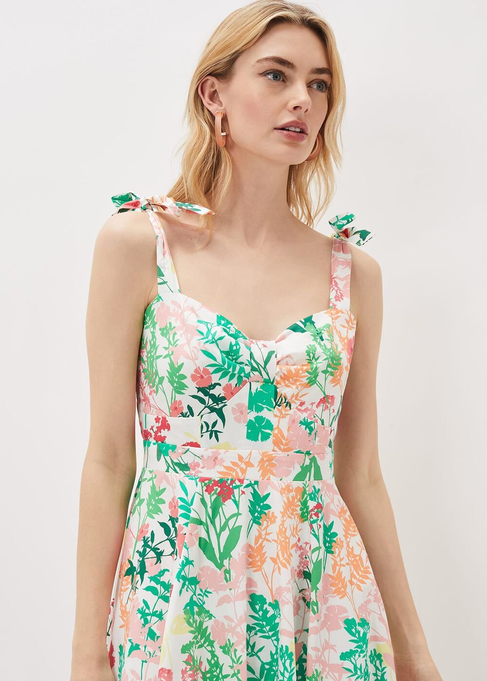Joyce Printed Fit & Flare Dress - Ivory/Multi