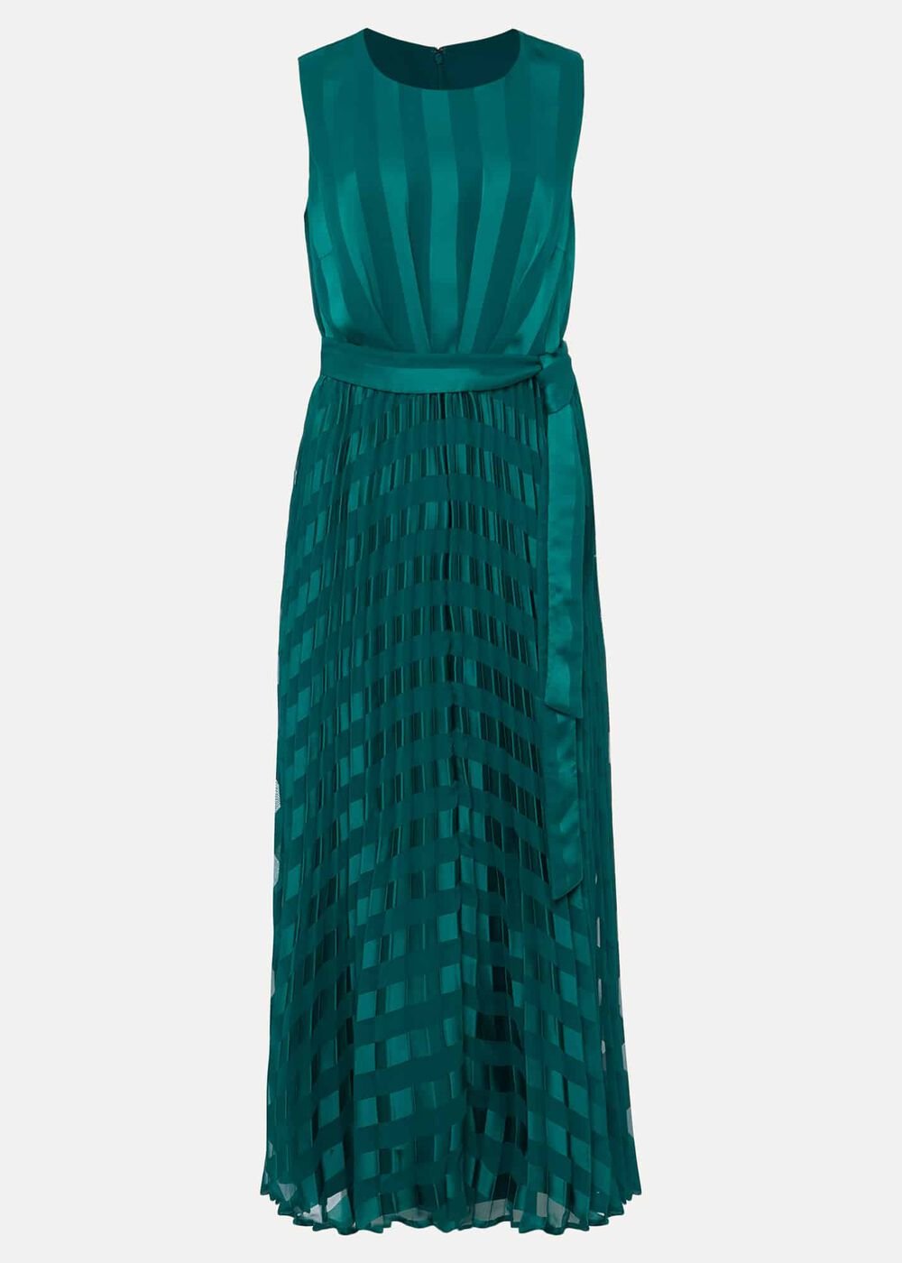 Beverley Stripe Jacquard Midaxi Dress - Jade