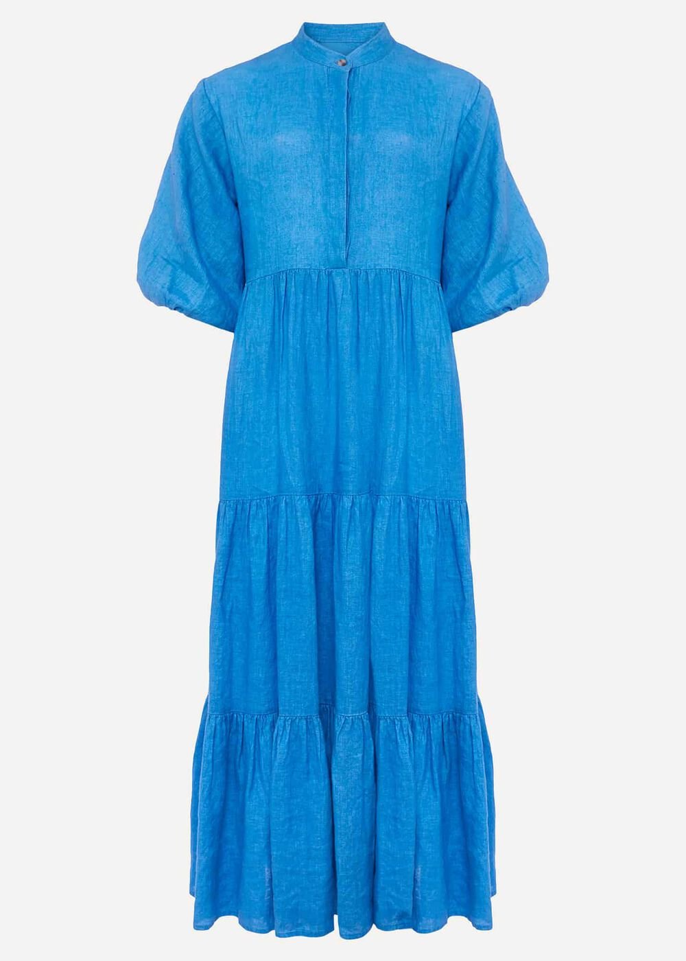 Gracie Tiered Maxi Dress - Azure Blue