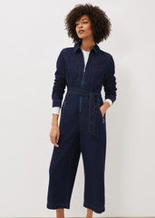 Cecile Denim Wide Leg Jumpsuit - Denim