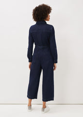 Cecile Denim Wide Leg Jumpsuit - Denim