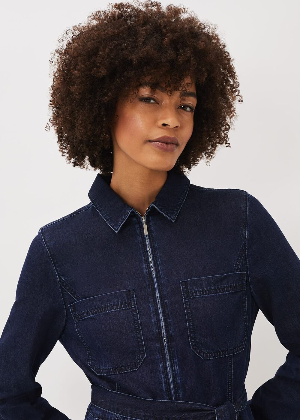 Cecile Denim Wide Leg Jumpsuit - Denim