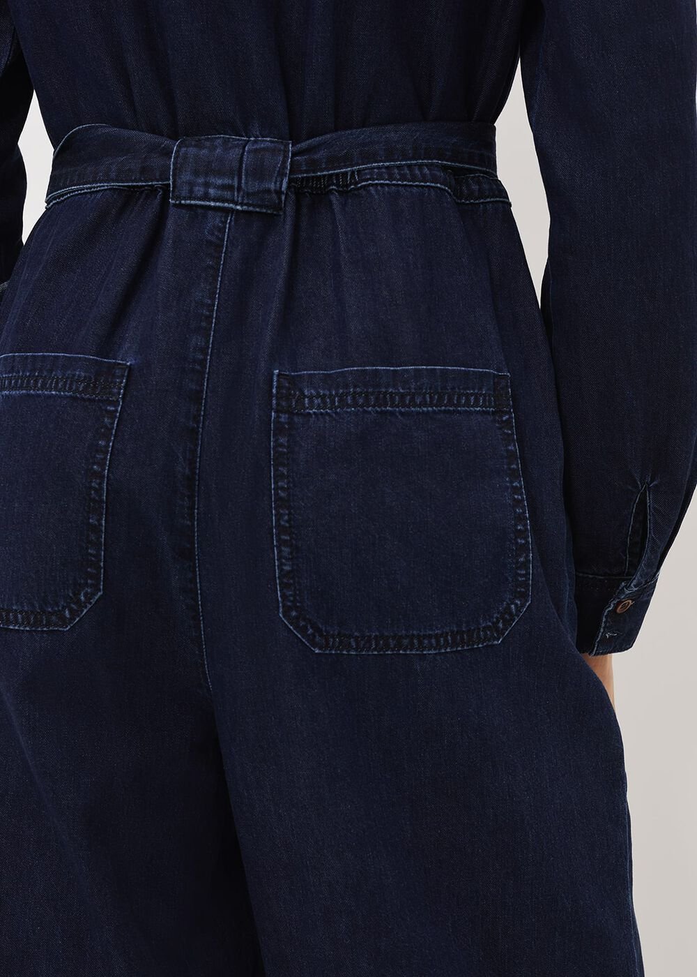 Cecile Denim Wide Leg Jumpsuit - Denim