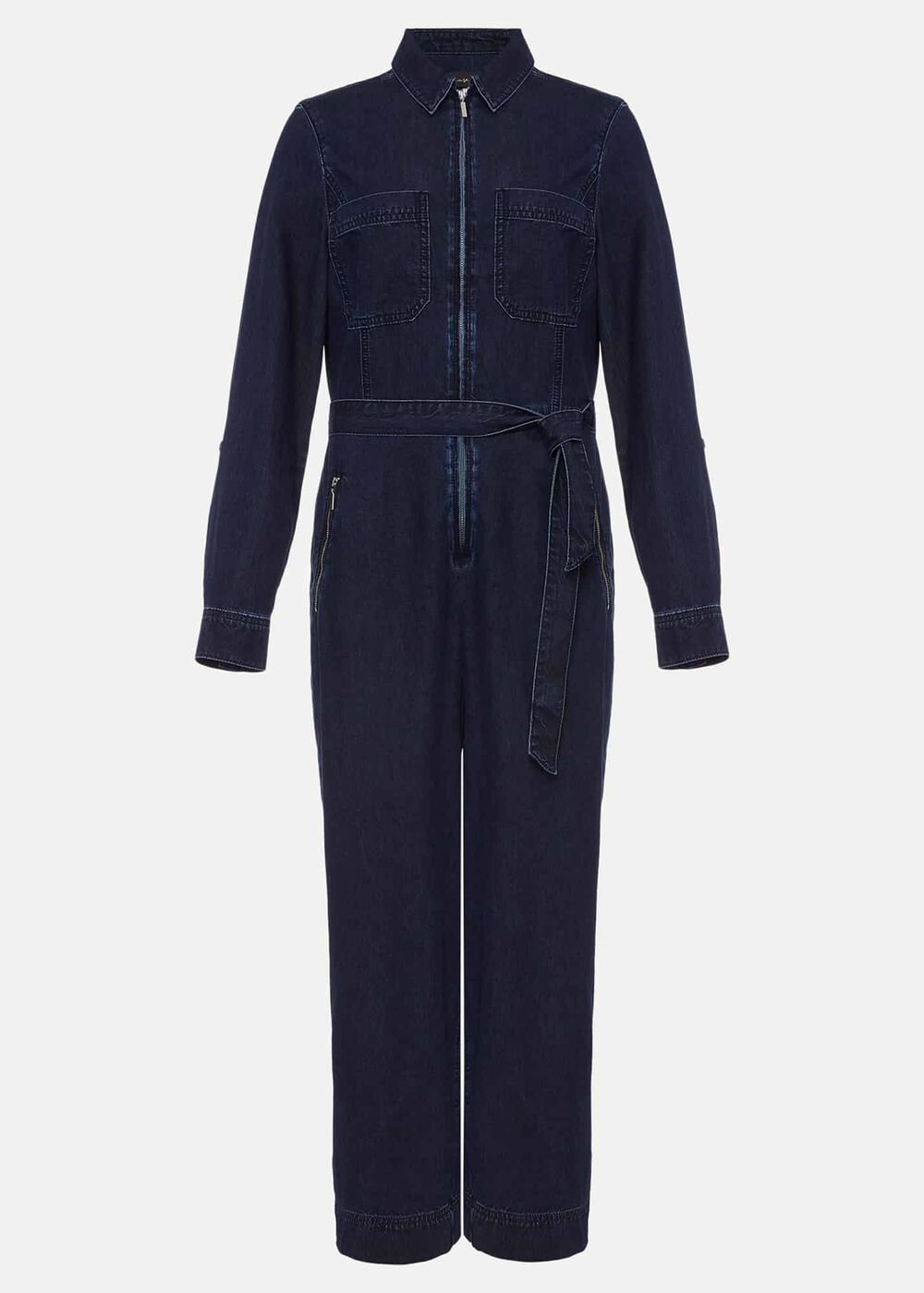 Cecile Denim Wide Leg Jumpsuit - Denim