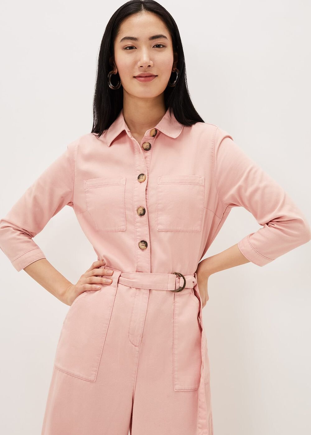 Jarah Denim Jumpsuit - Rose