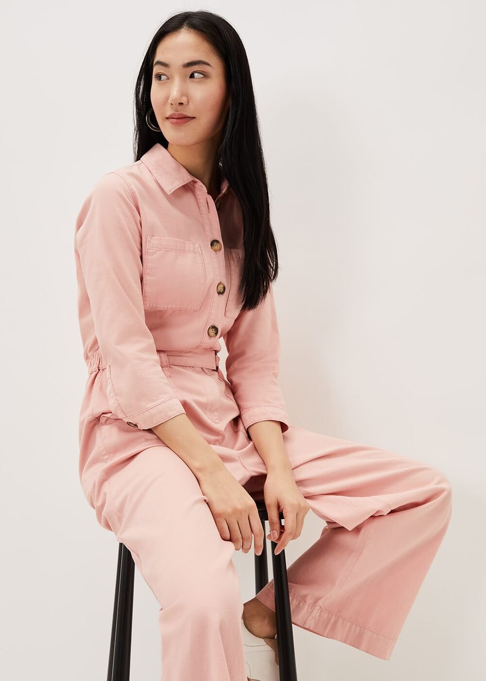 Jarah Denim Jumpsuit - Rose