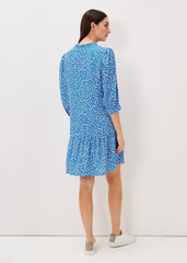 Penele Swing Dress - Blue/Ivory
