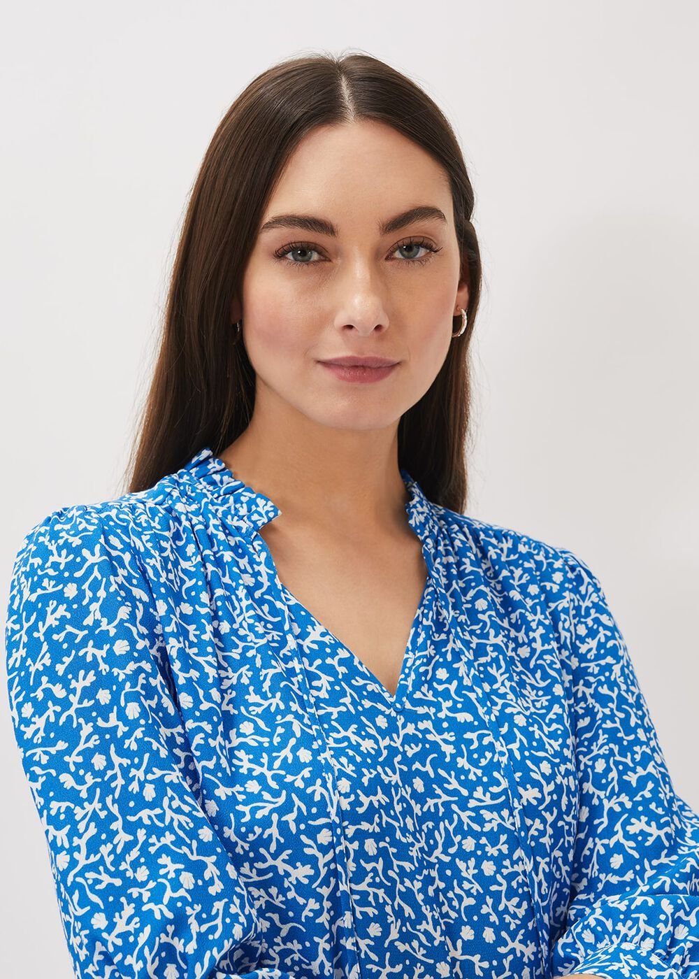 Penele Swing Dress - Blue/Ivory