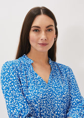 Penele Swing Dress - Blue/Ivory