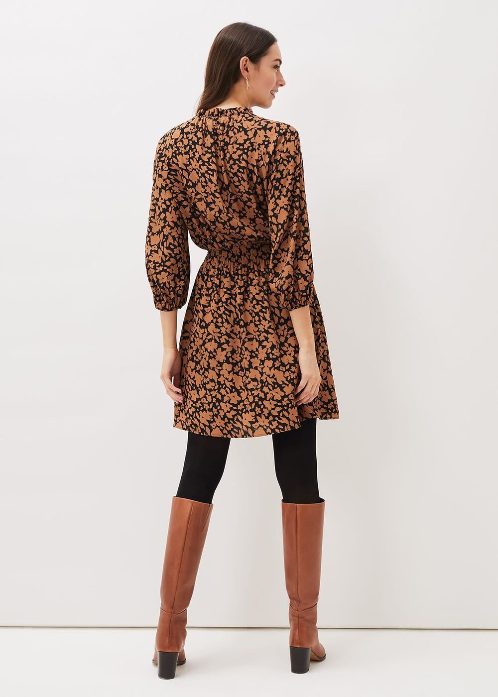 Phillipa Swing Dress - Black/Tan