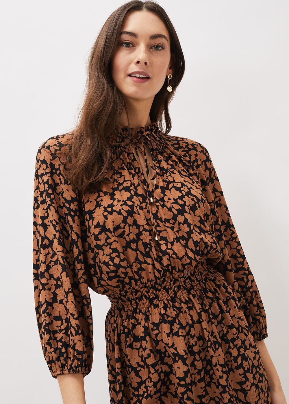 Phillipa Swing Dress - Black/Tan