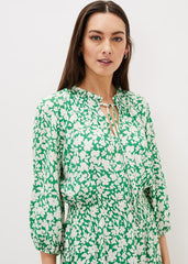 Phillipa Swing Dress - Green/Ivory