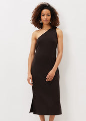 Adelyn One Shoulder Maxi Dress - Chocolate