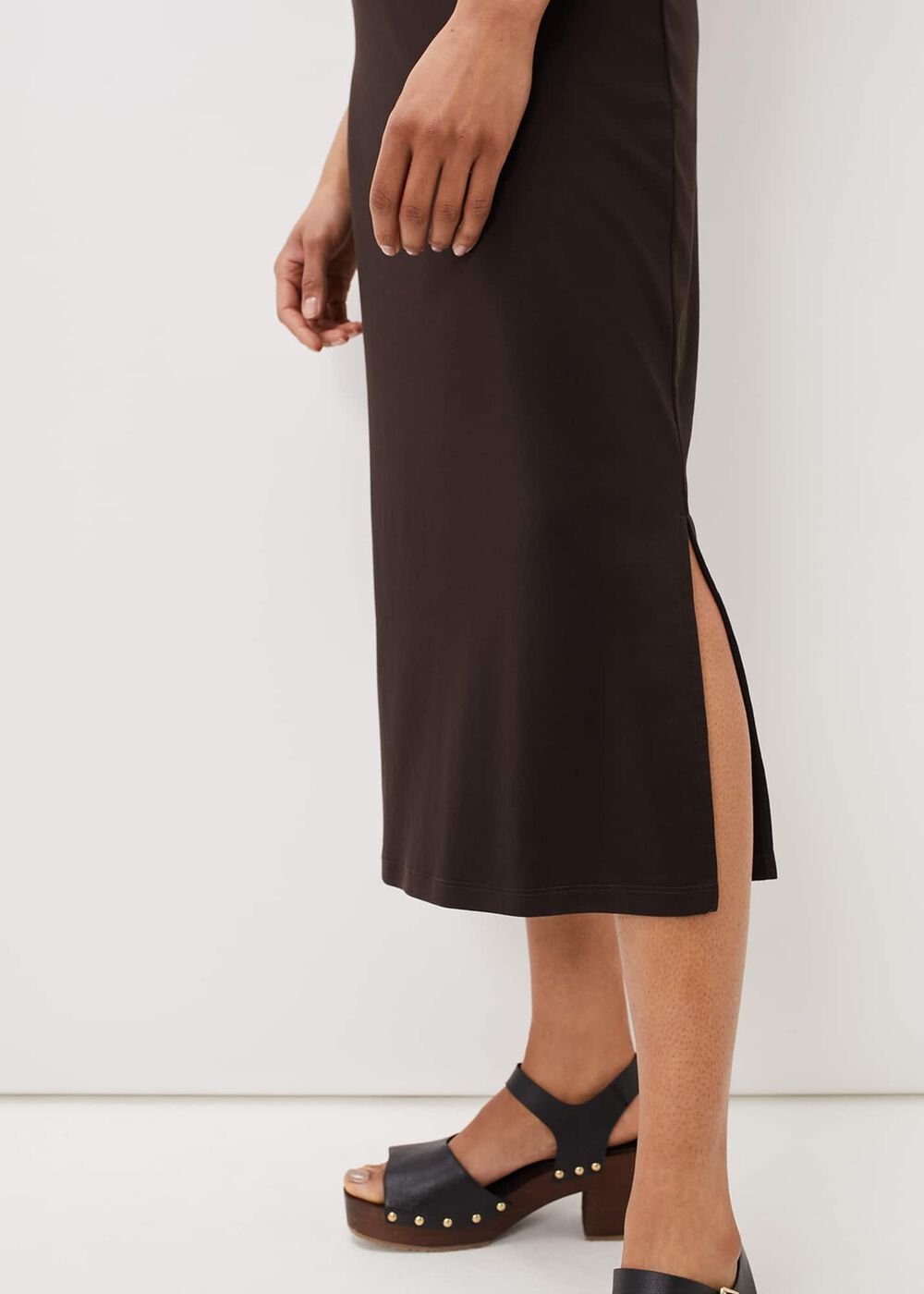 Adelyn One Shoulder Maxi Dress - Chocolate