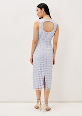 Novah Lace Midi Dress - Sky Blue