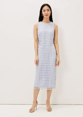 Novah Lace Midi Dress - Sky Blue