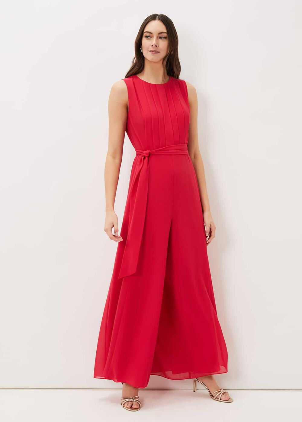 Clarabella Wide Leg Jumpsuit - Lipstick