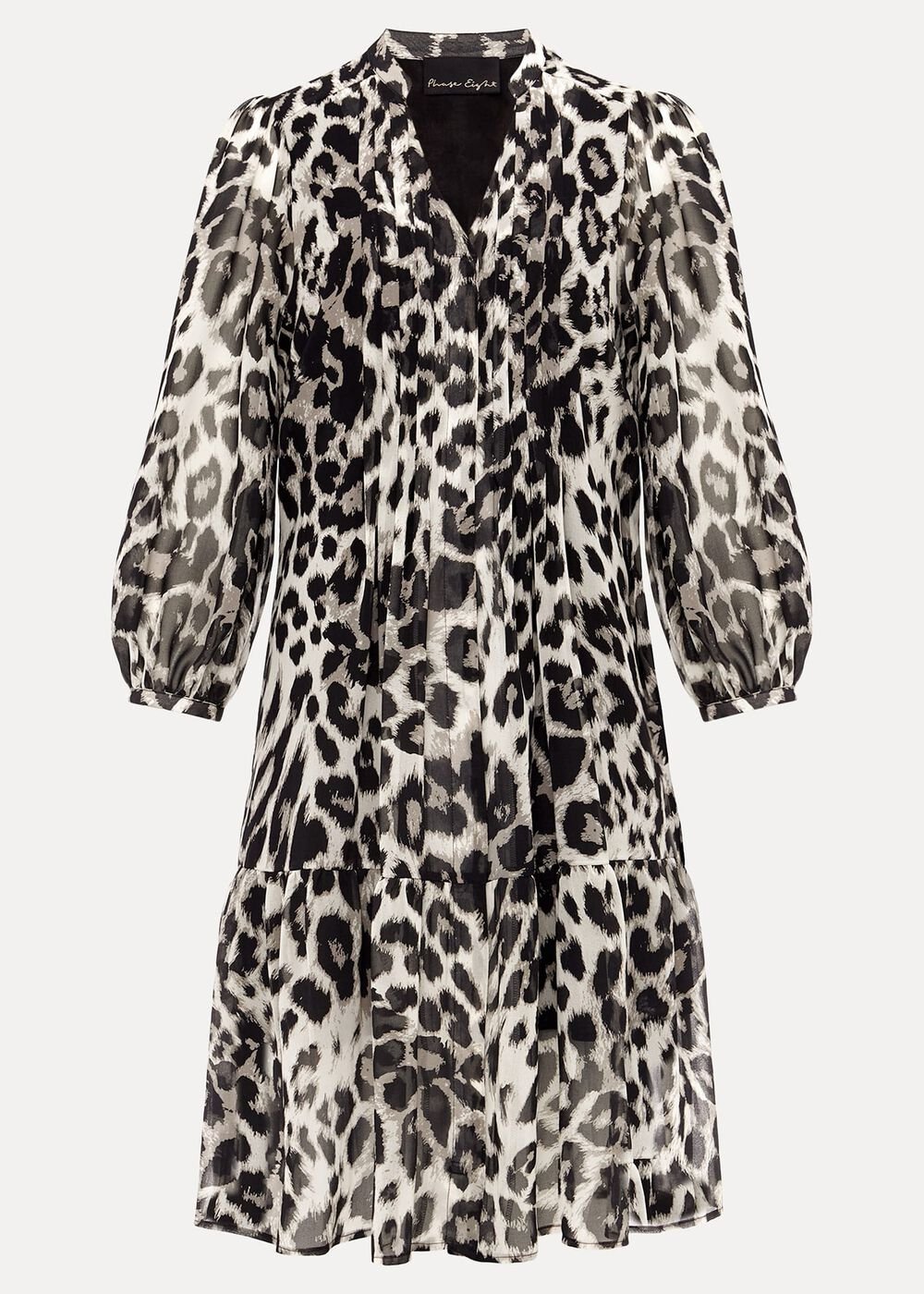 Penele Leopard Print Swing Dress - Black/Multi