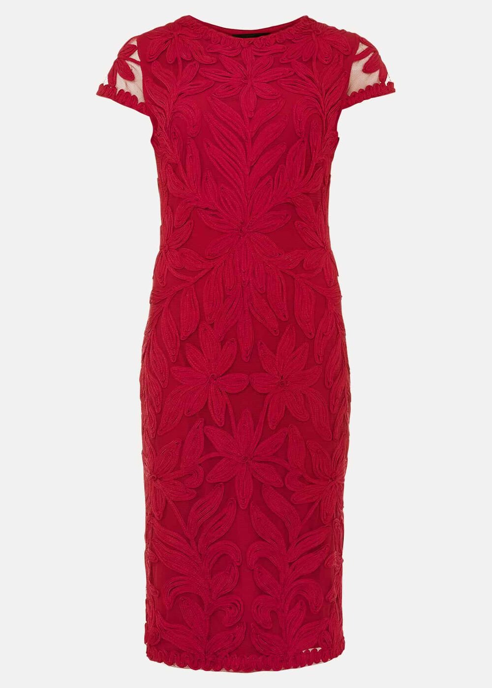 Isobel Tapework Midi Dress - Lipstick